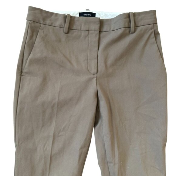 THEORY Women’s Light Brown Pencil Pants Size 2 - Picture 2 of 4